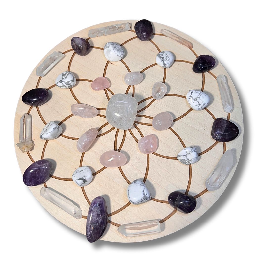 Inner Calm Crystal Grid Kit – Serenity & Stress Relief with Healing Stones - Image 2