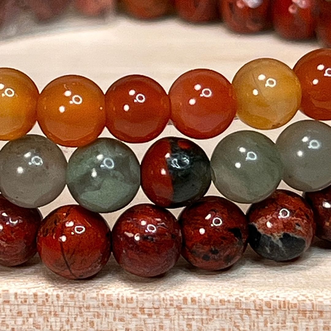 ♈Aries Zodiac Bracelet Set – Red Jasper, Bloodstone & Carnelian - Image 13