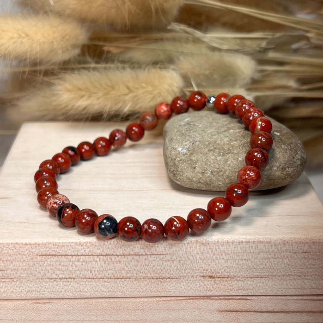 ♈Aries Zodiac Bracelet Set – Red Jasper, Bloodstone & Carnelian - Image 8